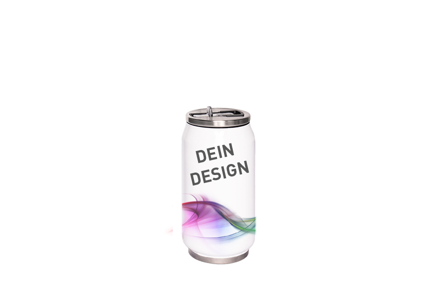 Thermodosen Edelstahl 280ml weiß l selbst gestalten