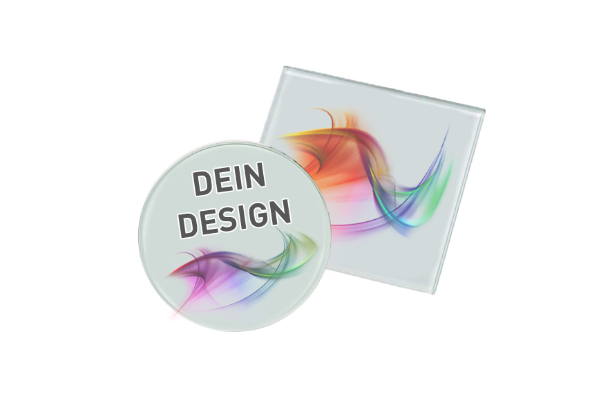 Glas-Untersetzer Rund l selbst gestalten