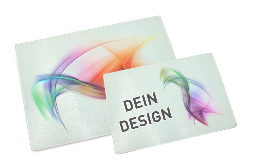 Glas-Schneidebrett 39 x 28,5 cm l selbst gestalten