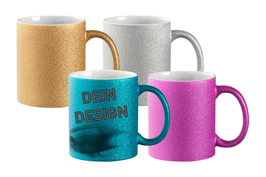 Tasse Glitzer l selbst gestalten