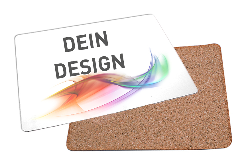 Hochglanz-Kunststoff-Tischset mit Korkrückseite l selbst gestalten